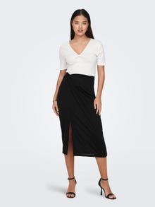 ONLY Mid waist Midi skirt -Black - 15289883