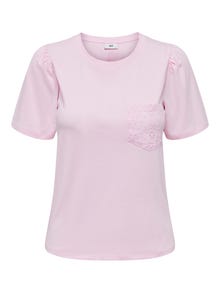 ONLY Regular fit O-hals Top -Pink Tulle - 15289895