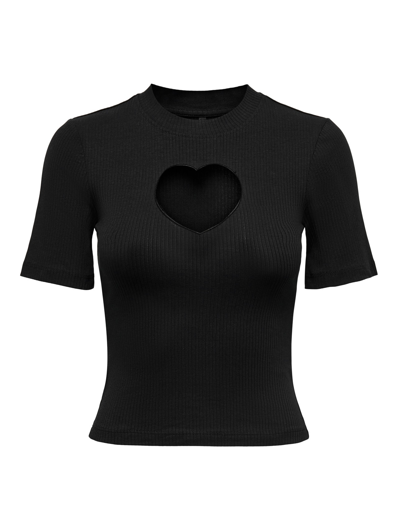 ONLY Regular Fit Top With Heart Cut Out -Black - 15289918