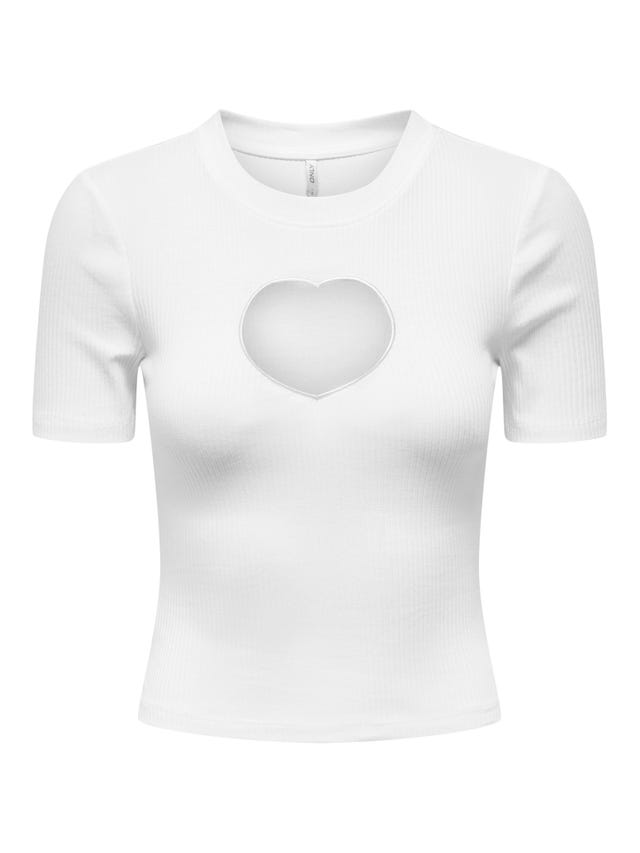 ONLY Top With Heart Cut Out - 15289918
