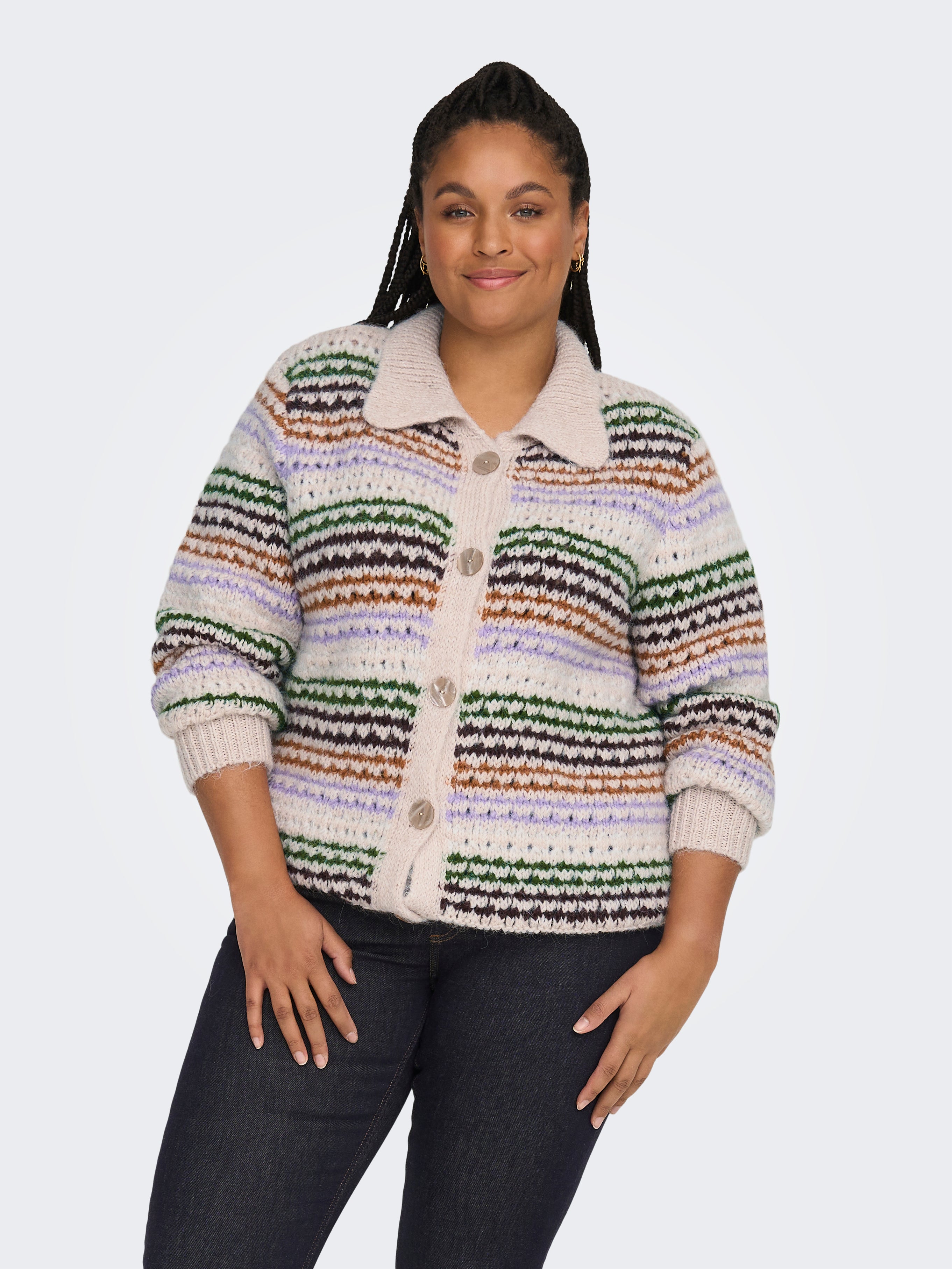 Polo Curve Puff sleeves Knit Cardigan with 40 discount! | ONLY®