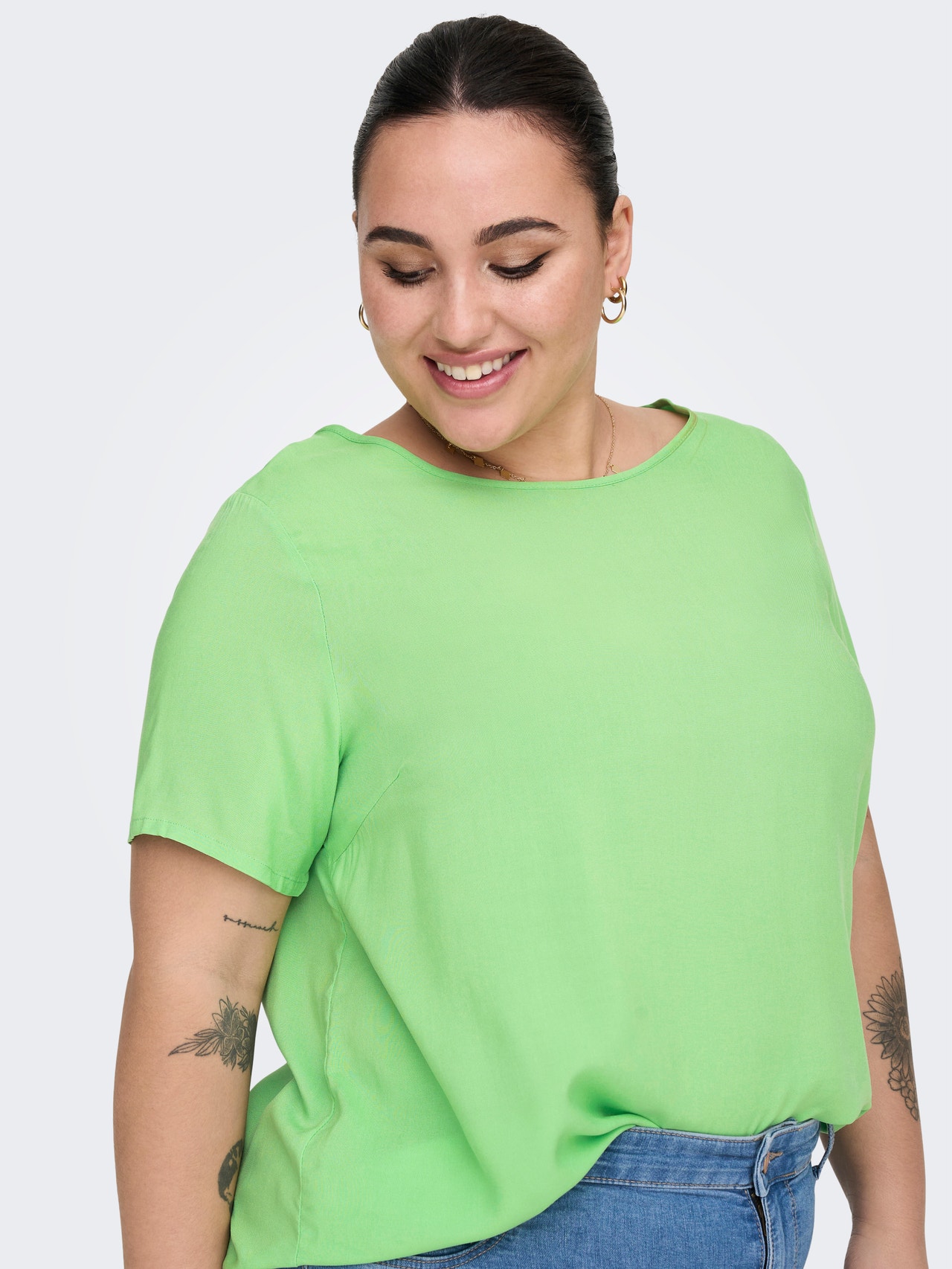 ONLY Tops Regular Fit Col bateau -Summer Green - 15290014
