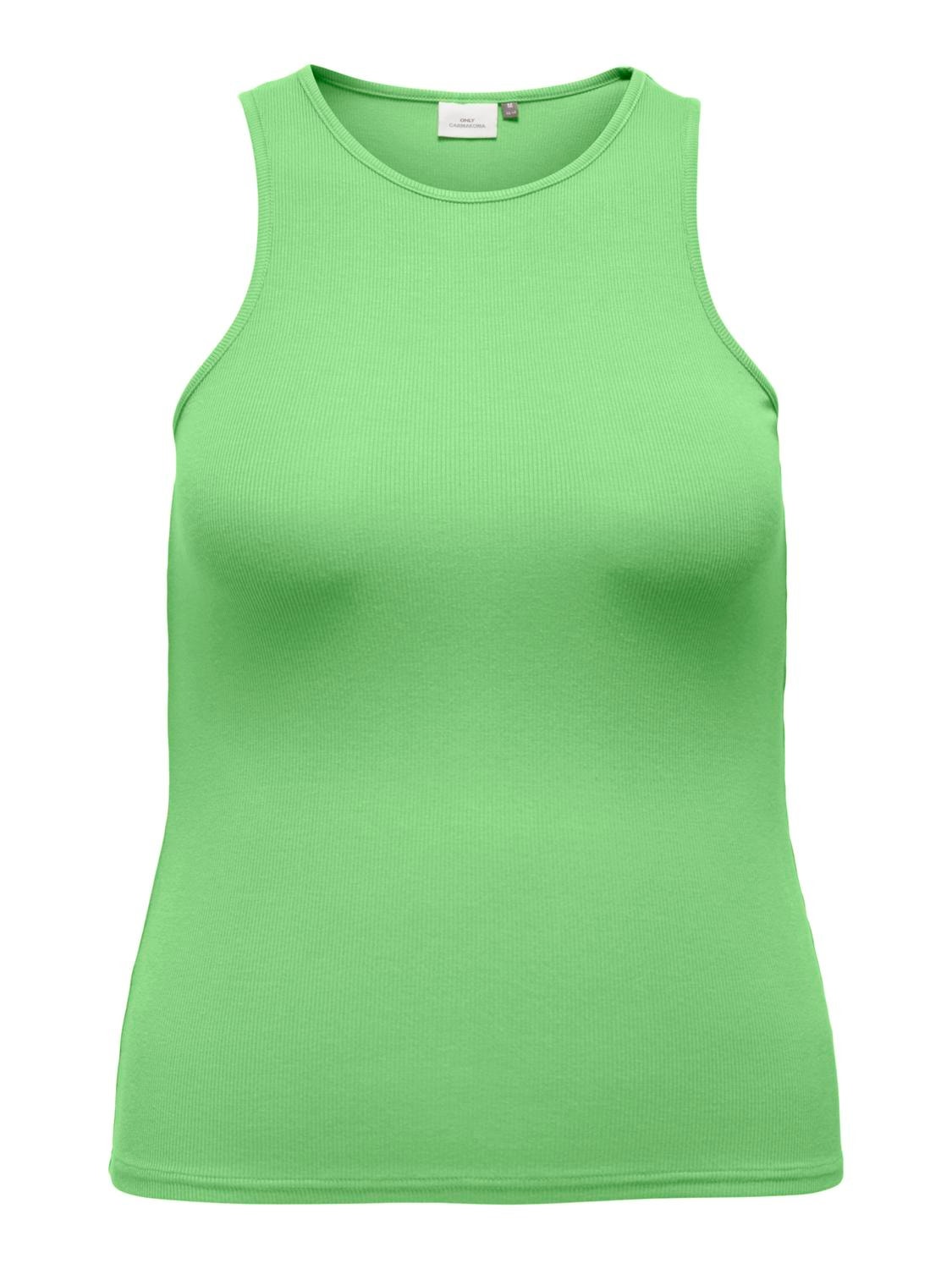 ONLY Tops Corte cropped Cuello redondo Curve -Summer Green - 15290089