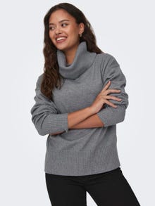 ONLY Knit top with cowl neck -Medium Grey Melange - 15290146