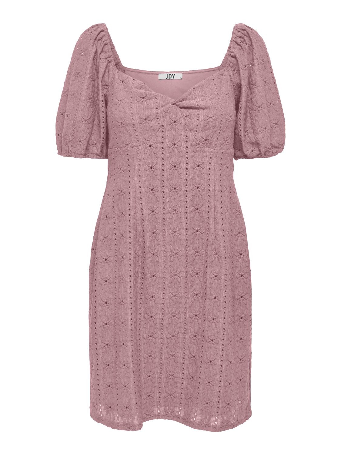 ONLY Normal geschnitten V-Ausschnitt Kurzes Kleid -Woodrose - 15290192