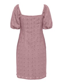 ONLY Normal geschnitten V-Ausschnitt Kurzes Kleid -Woodrose - 15290192