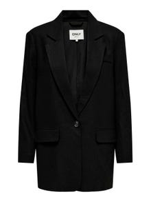 ONLY Blazers Corte oversized Cuello invertido -Black - 15290245