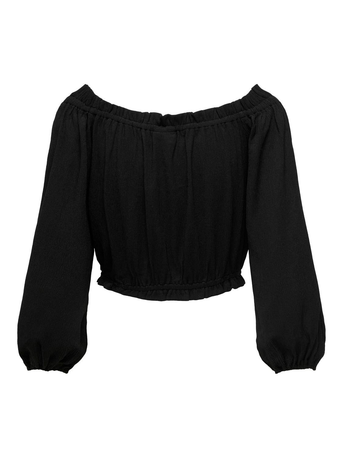 ONLY O-hals cropped top  -Black - 15290247