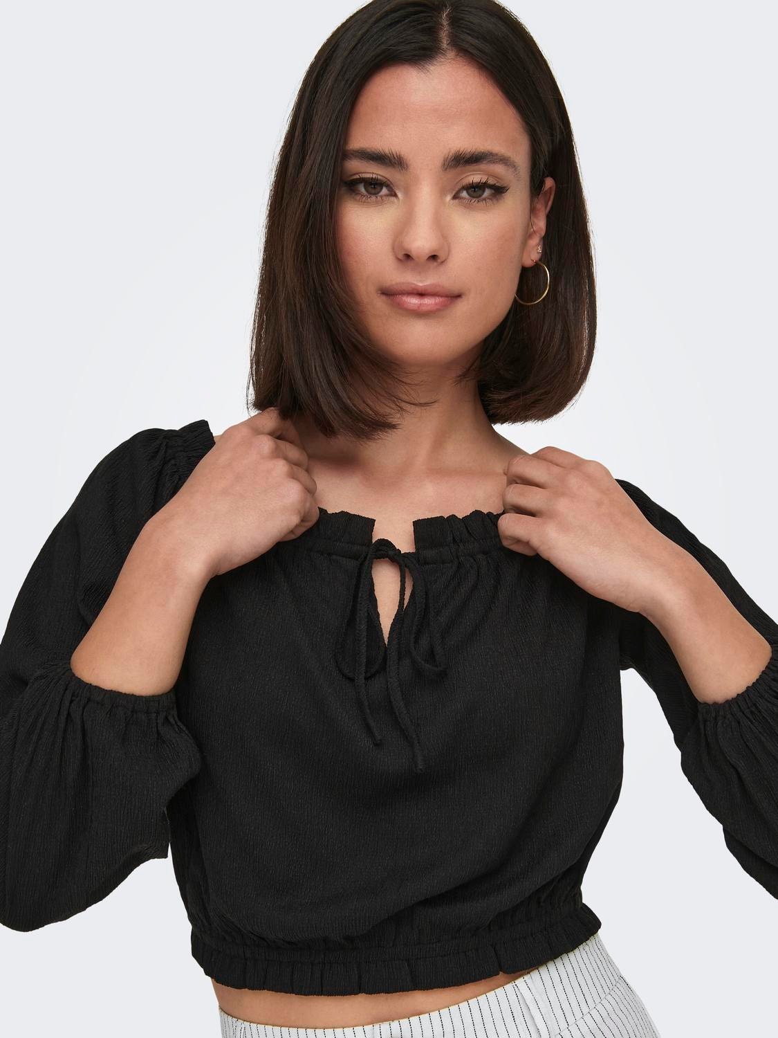 ONLY Tops Regular Fit Col rond -Black - 15290247