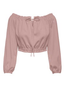 ONLY o-neck cropped top  -Adobe Rose - 15290247