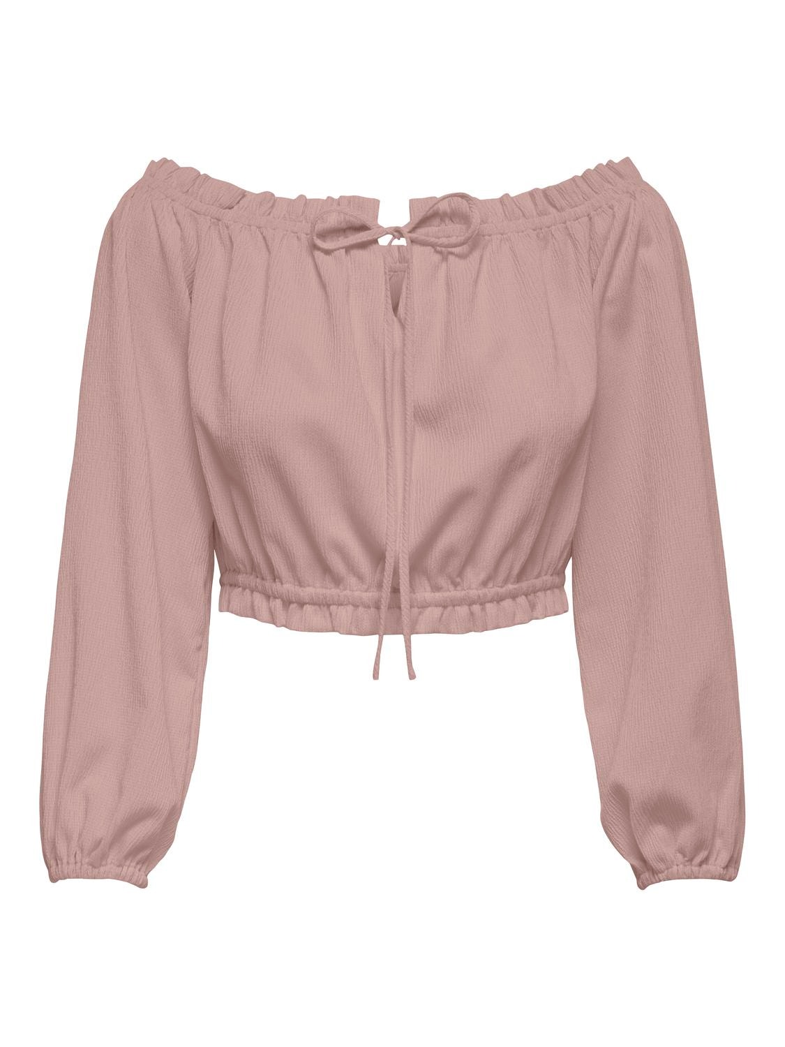 ONLY o-neck cropped top  -Adobe Rose - 15290247