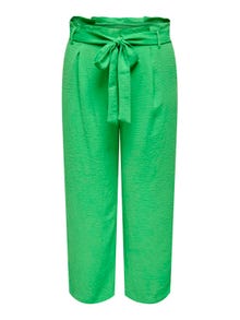ONLY Curvy Cropped Bukser med bindebånd -Summer Green - 15290293