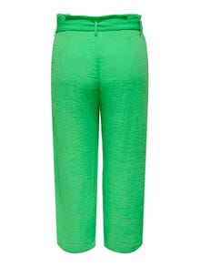ONLY Curvy Cropped Bukser med bindebånd -Summer Green - 15290293
