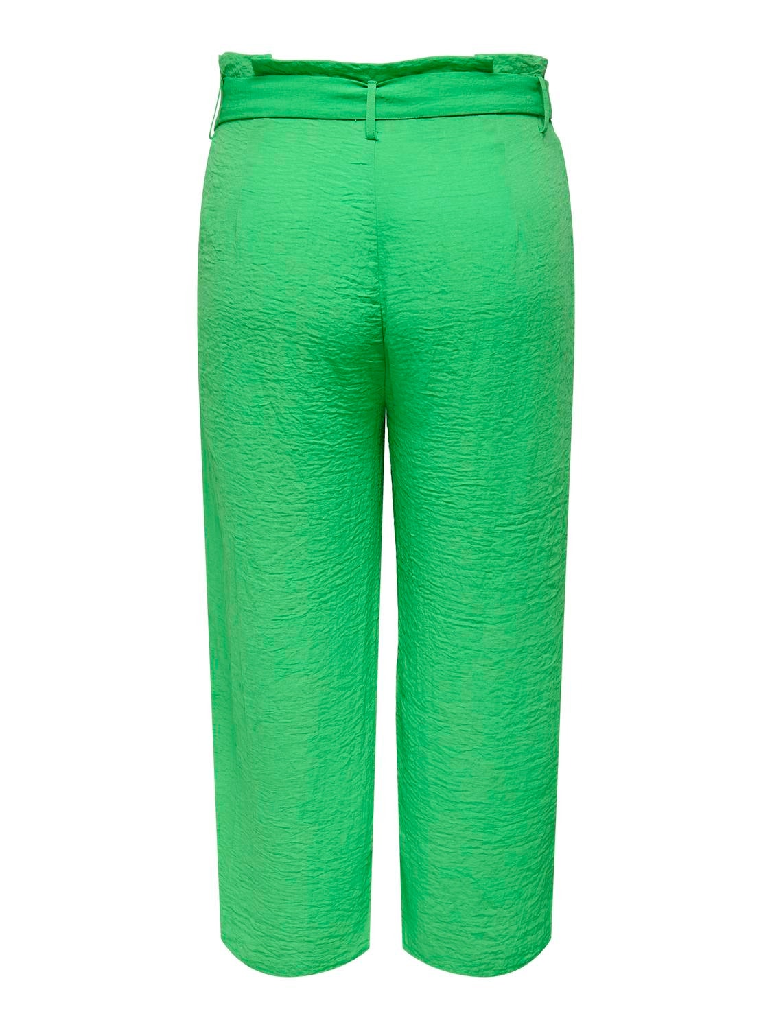 ONLY Curvy wide Leg Pants With Belt -Summer Green - 15290293