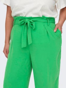 ONLY Curvy wide Leg Pants With Belt -Summer Green - 15290293