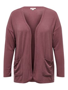ONLY O-Neck Dropped shoulders Cardigan -Rose Brown - 15290338