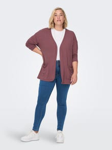 ONLY Curvy cardigan with pockets -Rose Brown - 15290338