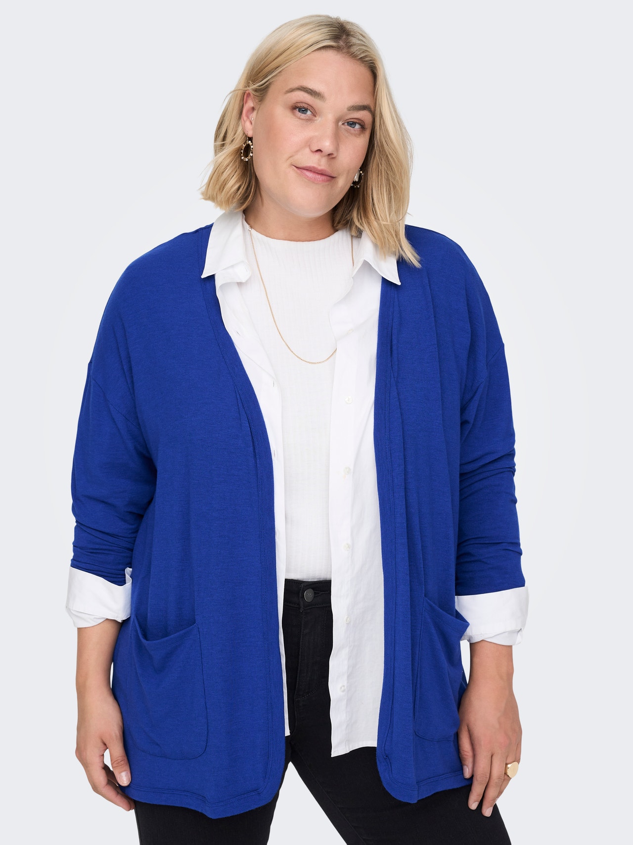 ONLY Curvy cardigan with pockets -Surf the Web - 15290338