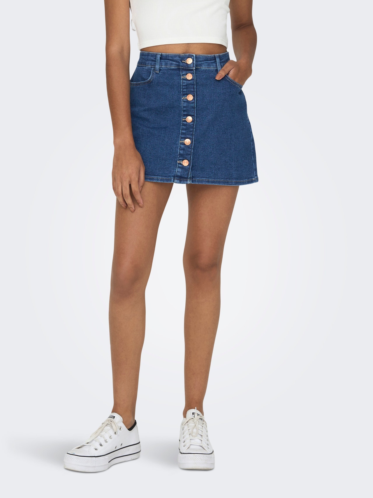 ONLY Mini Denim Skirt -Medium Blue Denim - 15290344
