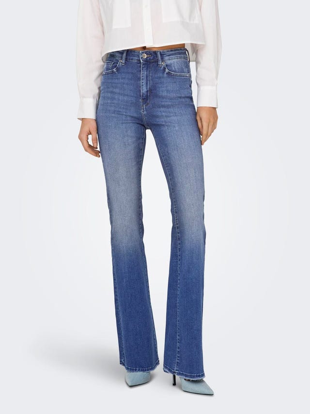 ONLY Ausgestellt Hohe Taille Jeans - 15290366