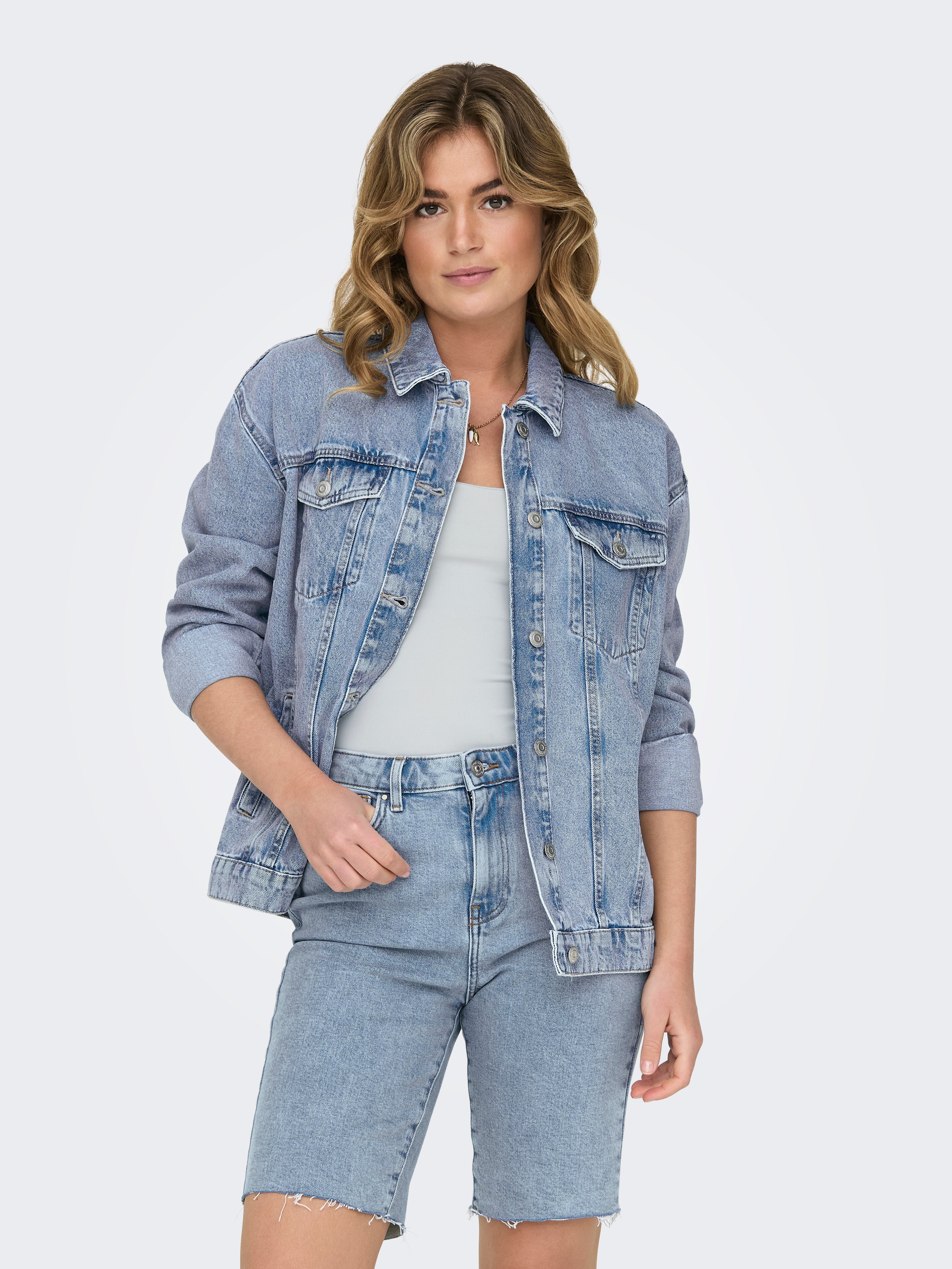 【2plan】Oceanic Relief Blue Denim ONLOCEAN Kurtka jeansowa | Light Blue | ONLY®