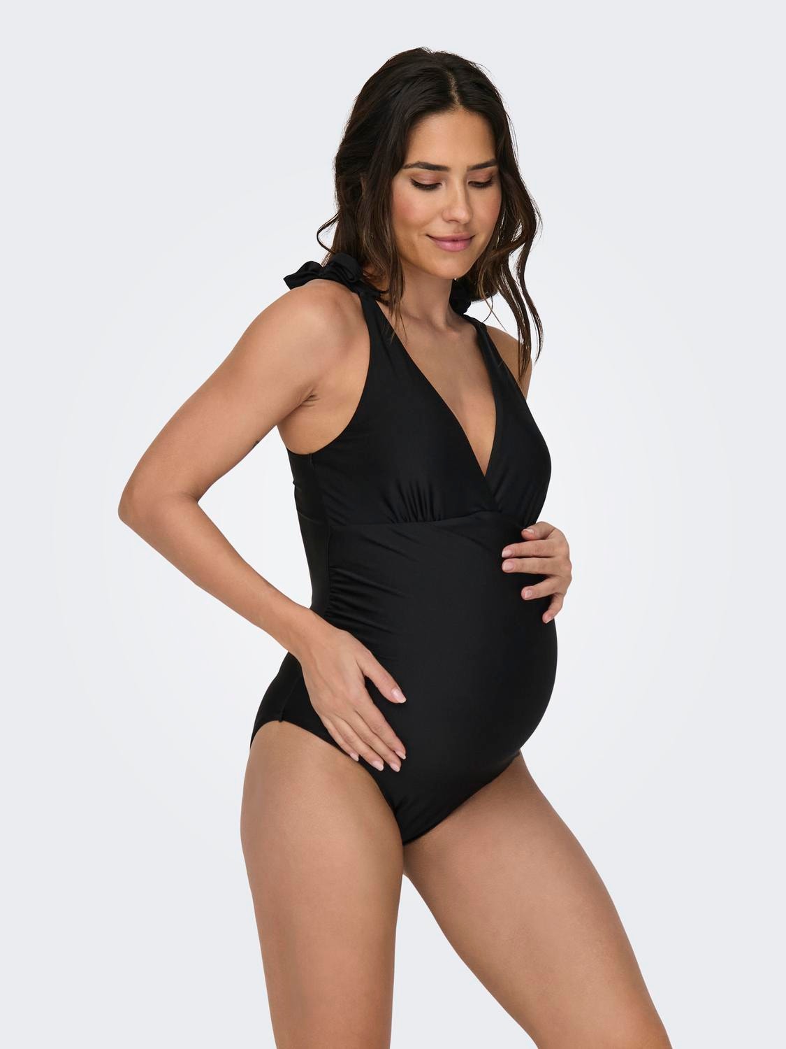 ONLY Mama Swimsuit With Bow Details -Black - 15290380
