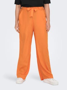 ONLY Curvy viscose trousers -Orange Peel - 15290396