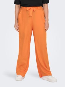 ONLY Pantalons Regular Fit Taille classique -Orange Peel - 15290396