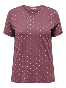 ONLY Curvy dotted t-shirt -Renaissance Rose - 15290406