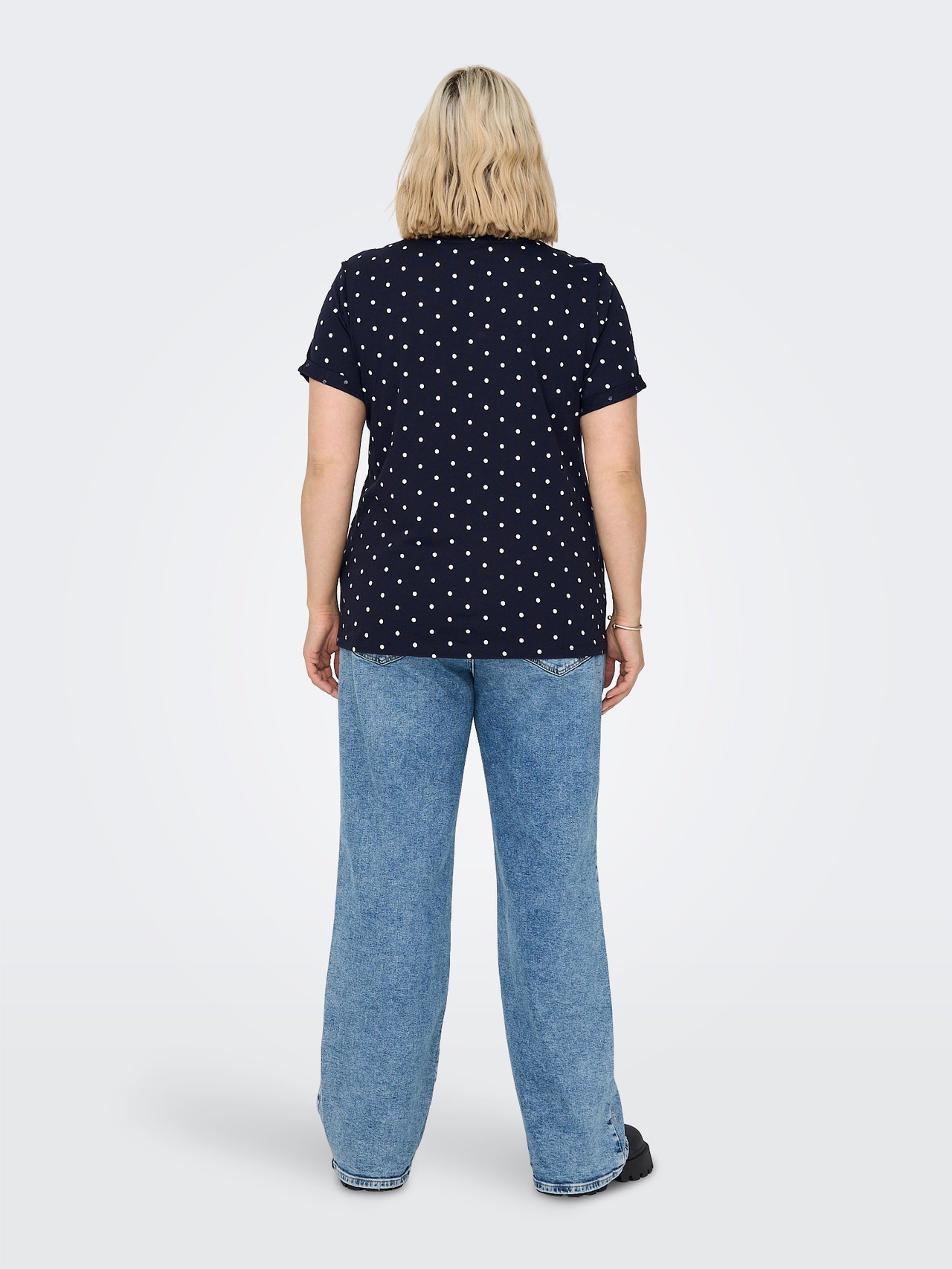 ONLY Curvy dotted t-shirt -Night Sky - 15290406