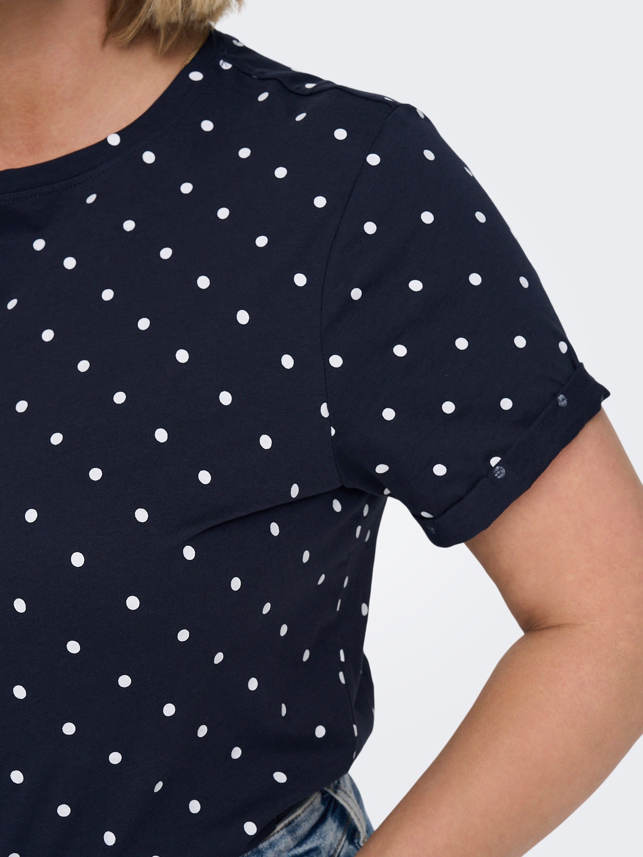 ONLY Curvy dotted t-shirt -Night Sky - 15290406