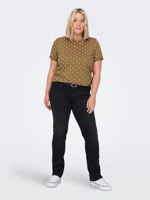 ONLY Curvy prikket t-shirt -Toasted Coconut - 15290406