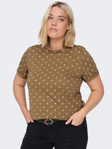 ONLY Regular Fit O-hals T-skjorte -Toasted Coconut - 15290406