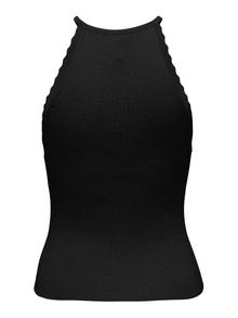ONLY Regular Fit Halter neck Knit top -Black - 15290423