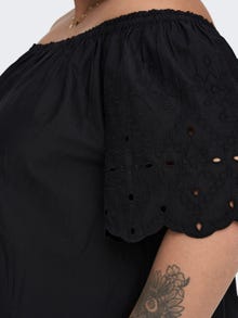ONLY Curvy off-shoulder dress -Black - 15290424