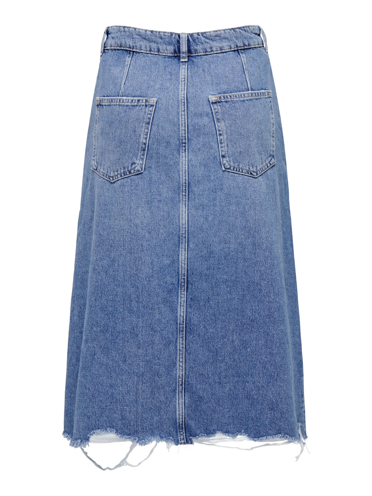 ONLY Midi denim skirt -Medium Blue Denim - 15290437