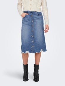 ONLY Midi denim skirt -Medium Blue Denim - 15290437