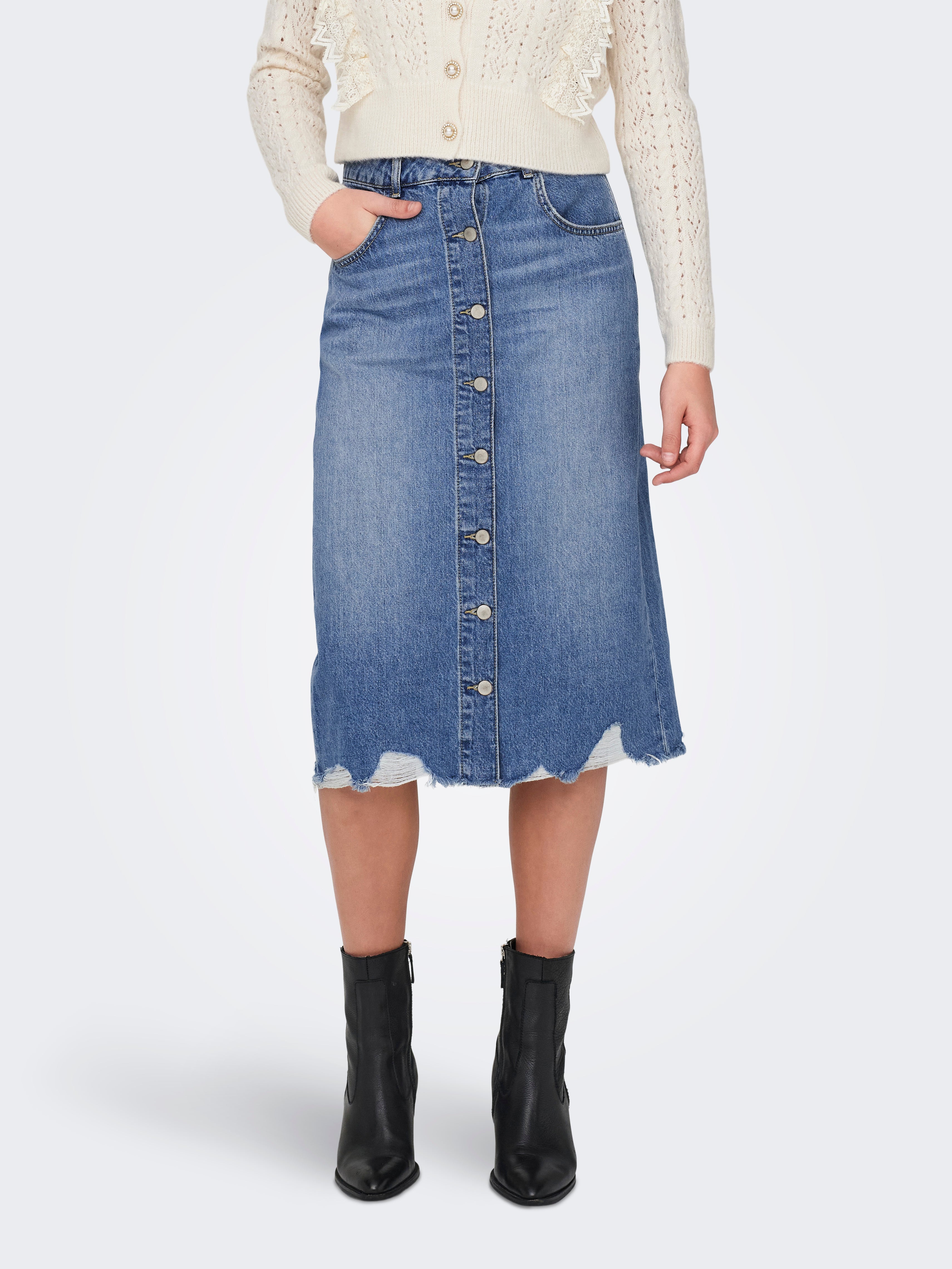 Onlfarran Denim Langer Rock