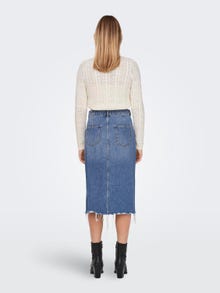 ONLY Midi denim skirt -Medium Blue Denim - 15290437