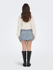 ONLY Asymmetrical Denim Mini Skirt -Light Blue Denim - 15290439
