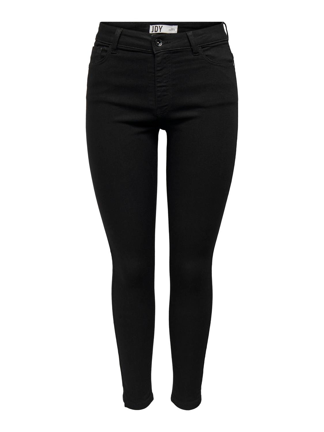 ONLY Skinny Fit High waist Side slits Jeans -Black Denim - 15290503