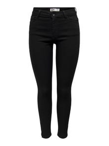 ONLY Skinny fit High waist Zijsplitten Jeans -Black Denim - 15290503