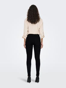 ONLY Jeans Skinny Fit Taille haute Fentes latérales -Black Denim - 15290503