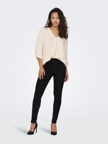 ONLY Skinny Fit High waist Side slits Jeans -Black Denim - 15290503