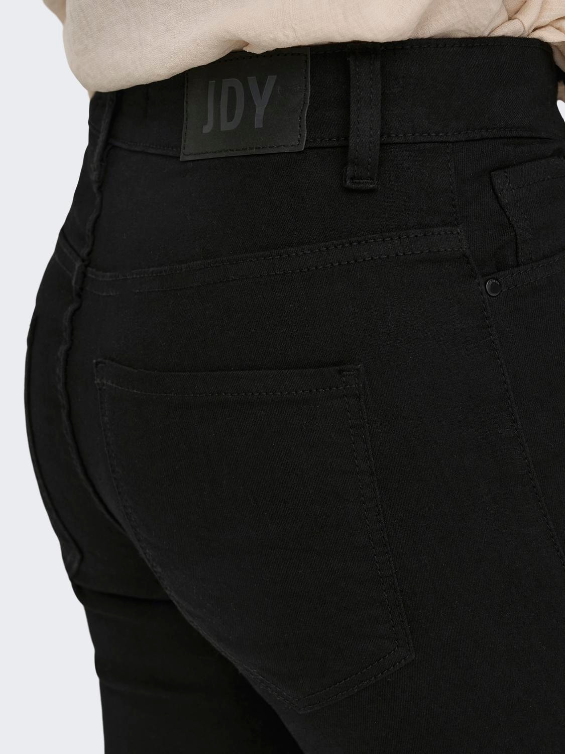 ONLY Skinny fit High waist Zijsplitten Jeans -Black Denim - 15290503