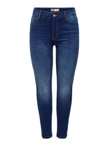 ONLY Skinny Fit High waist Side slits Jeans -Dark Blue Denim - 15290504