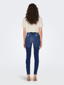 ONLY JDYMOLLY High Waist SKINNY ANKEL SLIT Jeans -Dark Blue Denim - 15290504