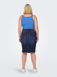 ONLY High waist Lange rok -Medium Blue Denim - 15290532