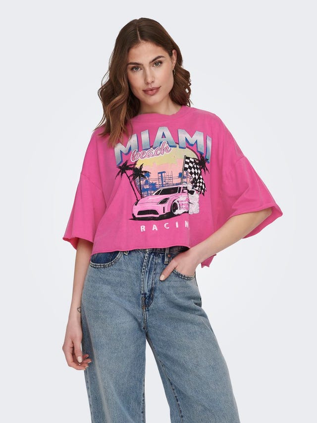 ONLY Cropped Fit O-ringning T-shirt - 15290548