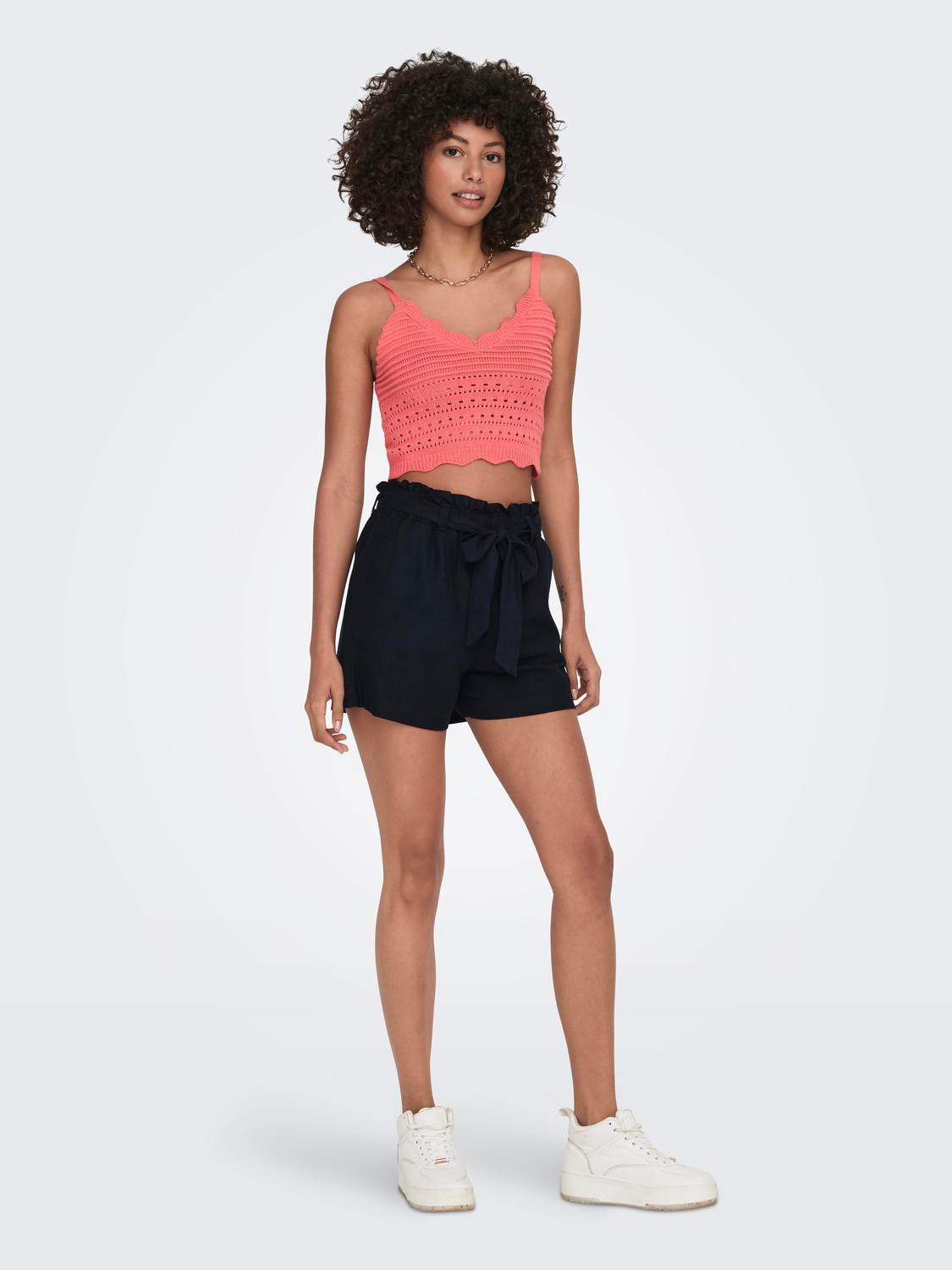 ONLY Knit Cropped Top -Tea Rose - 15290562